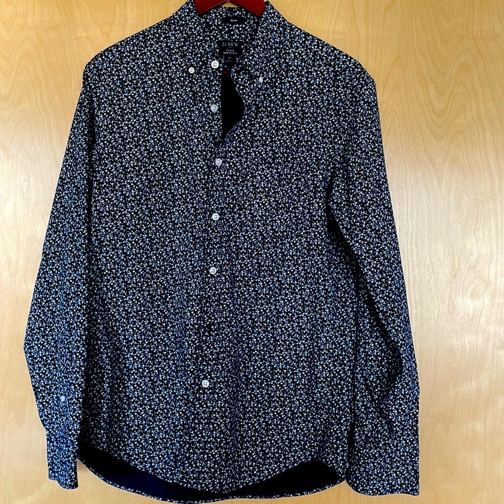 J. Crew button-down, light floral pattern. Men’s Medium.